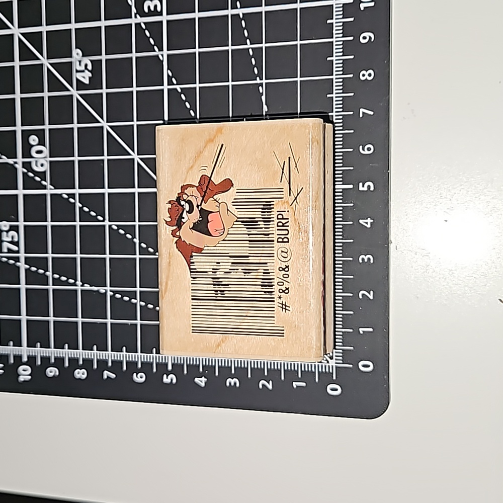 Tasmanian Devil Looney Tunes #*&%&@BURP Rubber Stamp